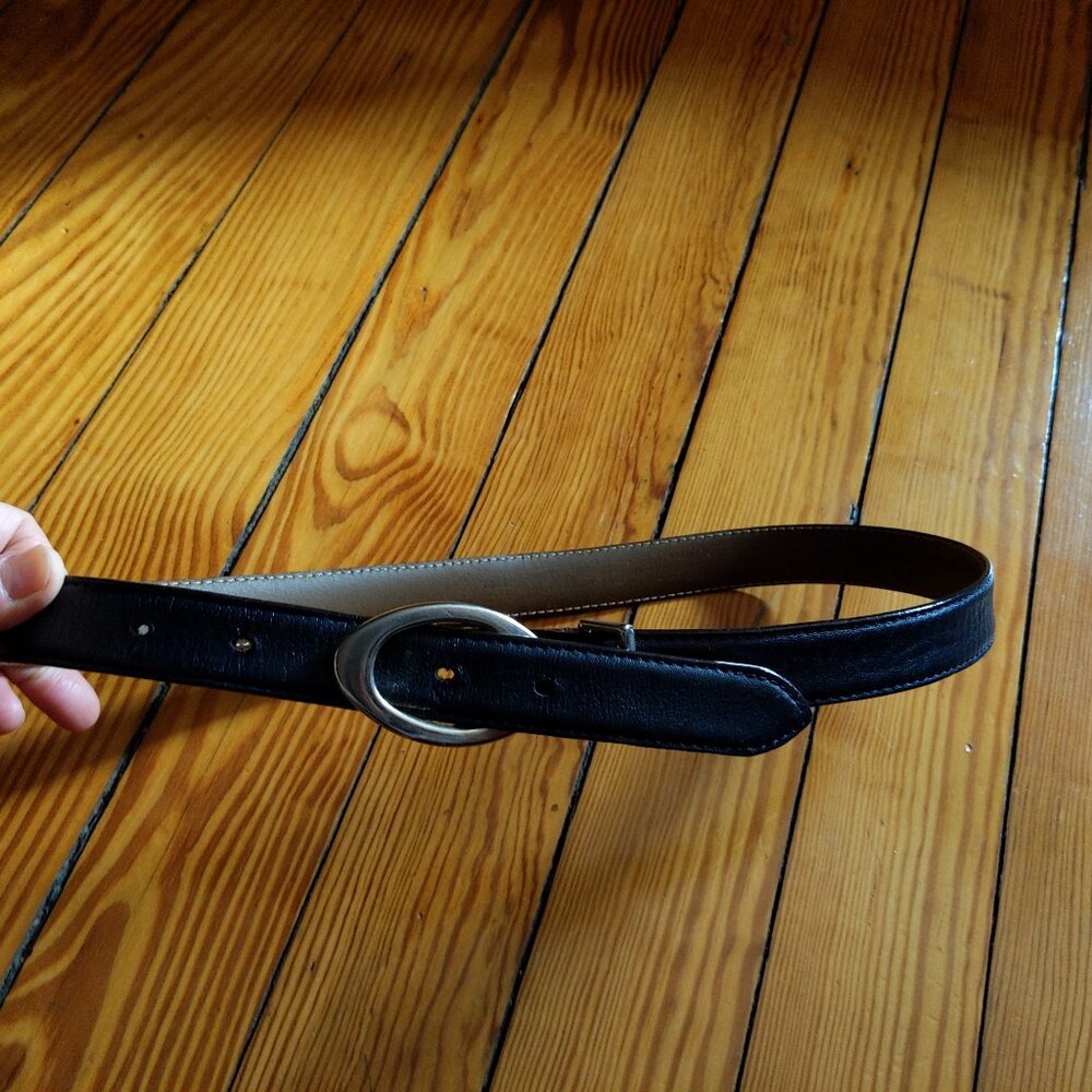 Talbots Leather belt navy blue